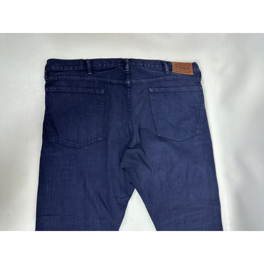 Polo Ralph Lauren Varick Slim Straight Jeans Men's 40x32 Blue Button Fly (42x33)